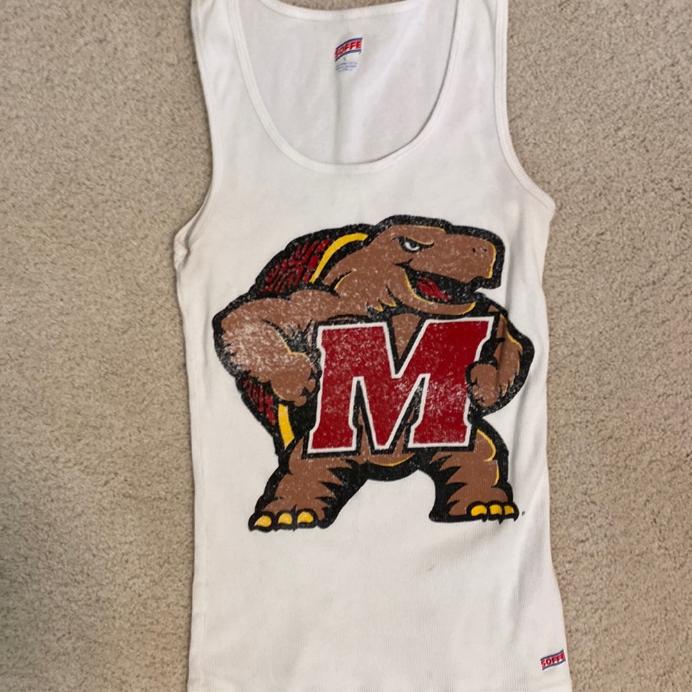 White Maryland Terps Soffe tank top